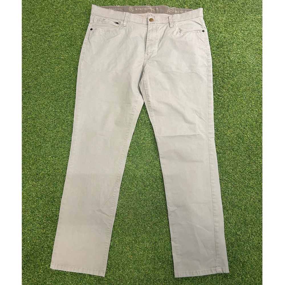 Weatherproof Mens 5-Pocket Tech Pants Tan Khaki Stretch Straight Leg 38